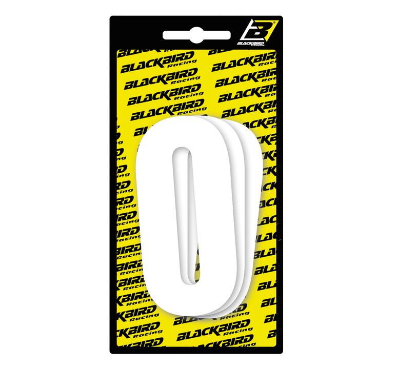 Blackbird Small Race Number 0 (3 Pack) - White