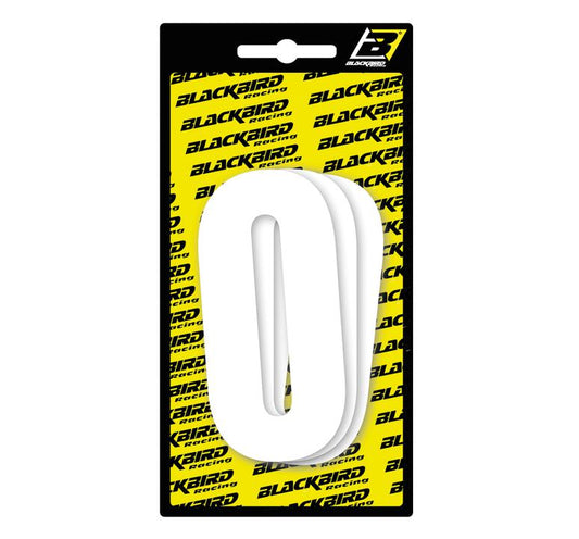 Blackbird Small Race Number 0 (3 Pack) - White