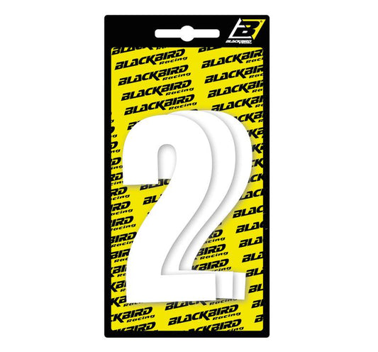 Blackbird Small Race Number 2 (3 Pack) - White
