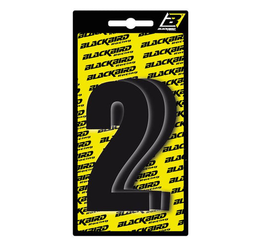 Blackbird Race Numbers 2  3 Pack - Black Large