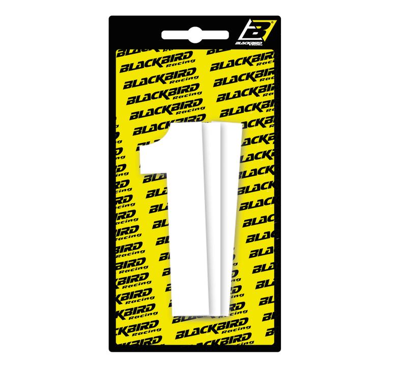 Blackbird Large Race Number 1 (3 Pack) - White