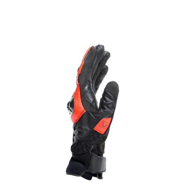 Dainese Carbon 4 Short Gloves - Black / Fluro Red