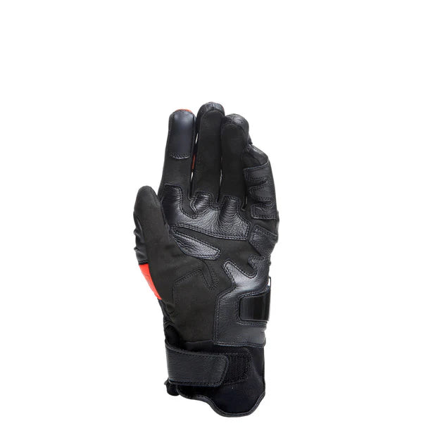 Dainese Carbon 4 Short Gloves - Black / Fluro Red