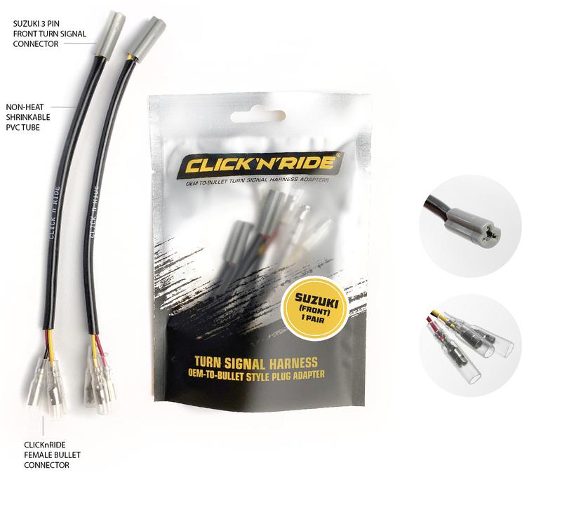 Clicknride Suzuki Front Turn Signal Plug & Play Harness