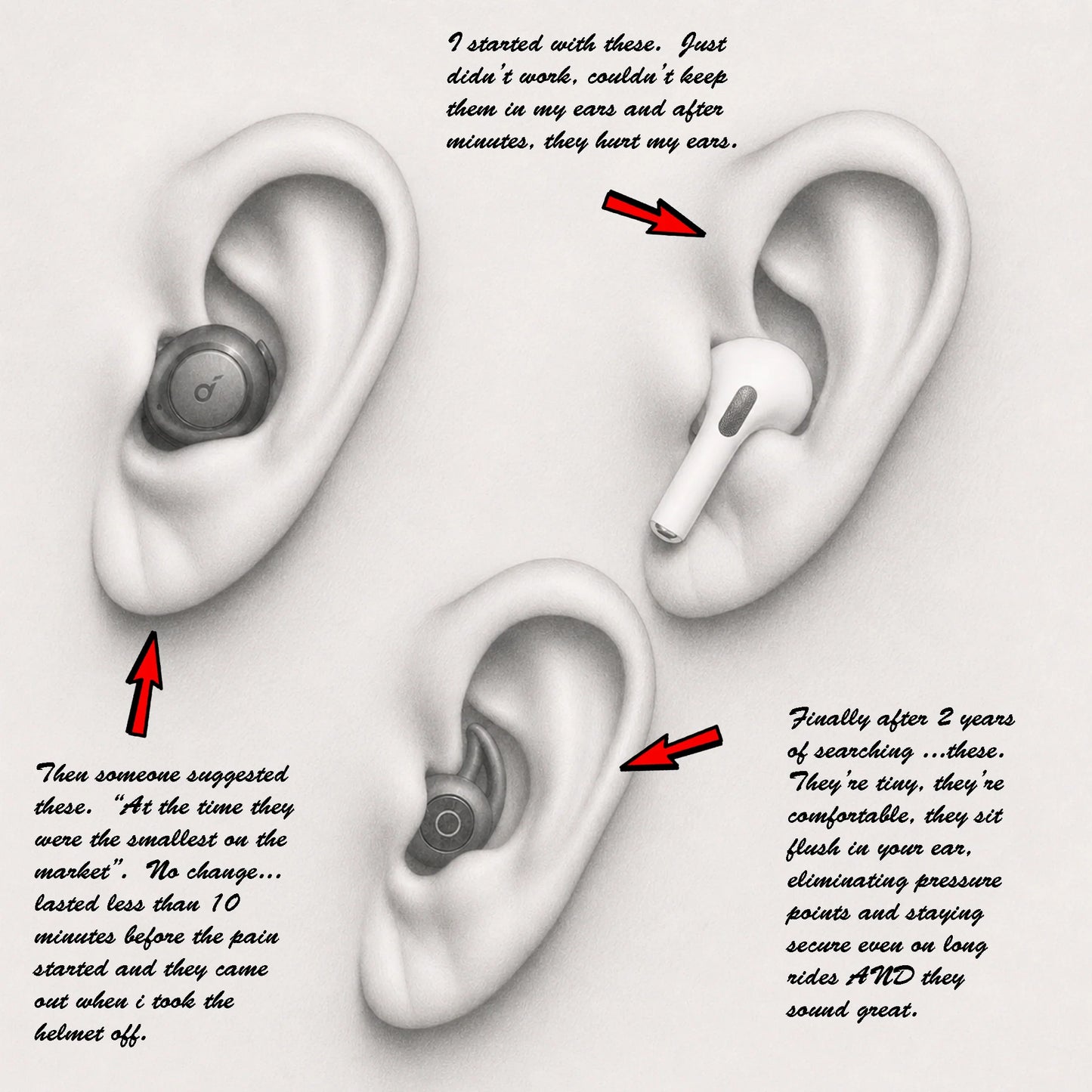 MOTOLINQ Core Wireless Motorcycle Earbuds