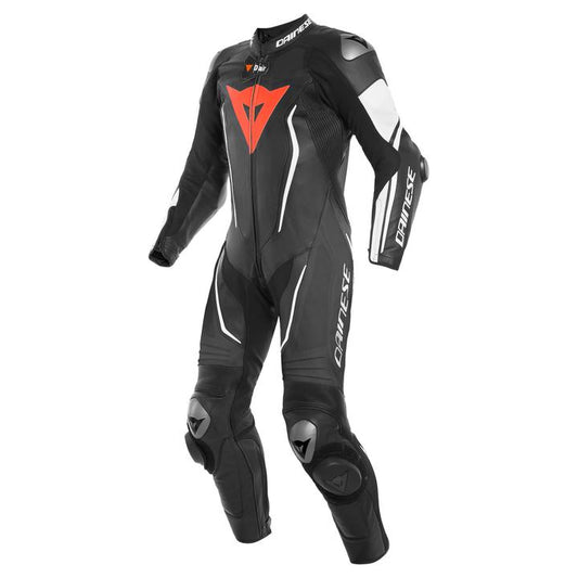 Dainese Misano 2 D-Air 1-Piece Perforated Airbag Suit - Black / White