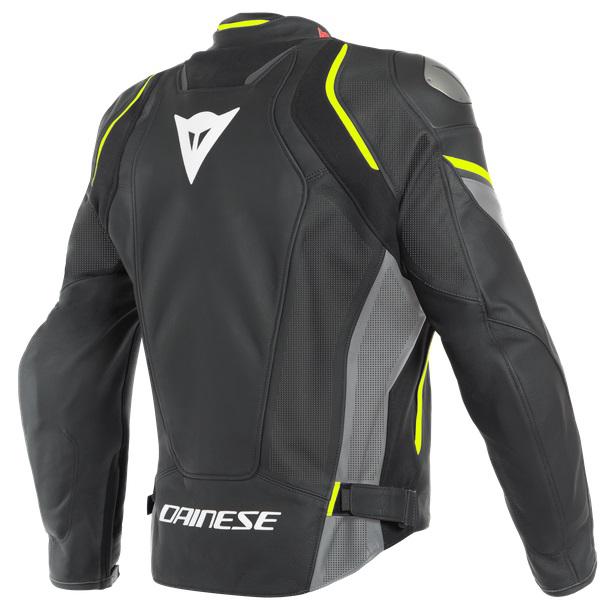 Dainese Racing 3 D-Air Perforated Airbag Jacket - Black / Grey Fluro Yellow