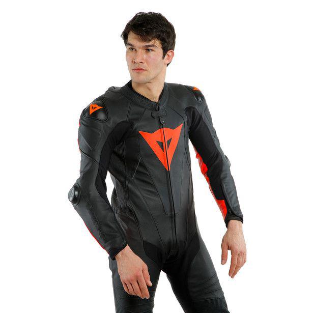 Dainese Laguna Seca 5 1-Piece Perforated Suit - Black / Fluro Red