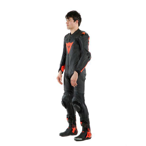 Dainese Laguna Seca 5 1-Piece Perforated Suit - Black / Fluro Red