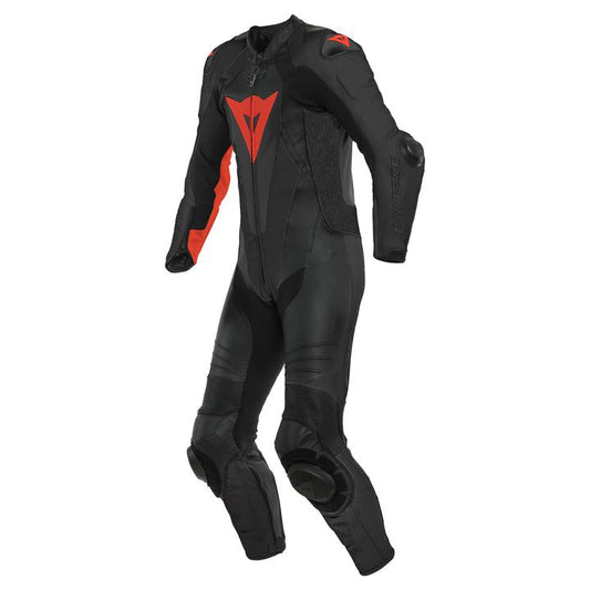 Dainese Laguna Seca 5 1-Piece Perforated Suit - Black / Fluro Red