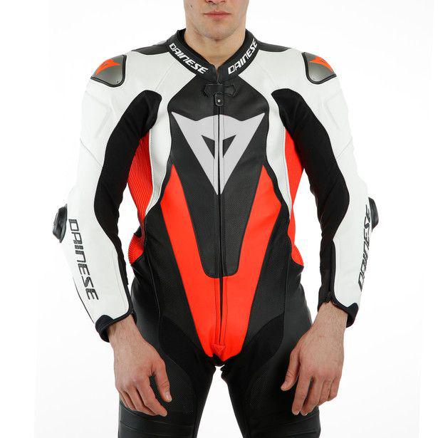 Dainese Laguna Seca 5 1-Piece Perforated Suit - Black / White Fluro Red