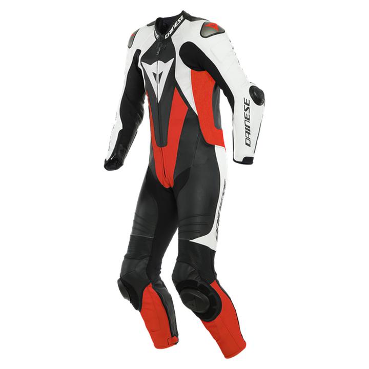 Dainese Laguna Seca 5 1-Piece Perforated Suit - Black / White Fluro Red