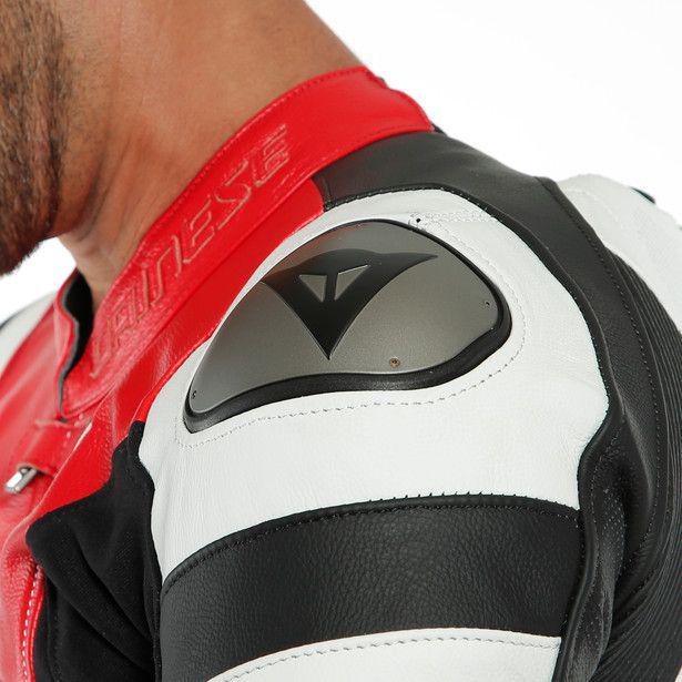 Dainese Assen 2 1-Piece Perforated Suit - White / Red / Black