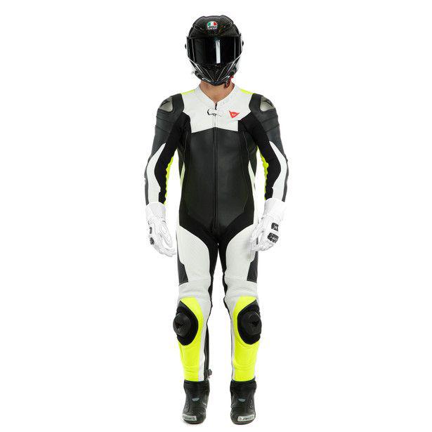 Dainese Assen 2 1-Piece Perforated Suit - Black / White Fluro Yellow