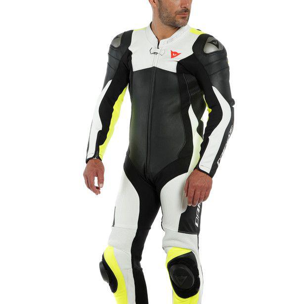 Dainese Assen 2 1-Piece Perforated Suit - Black / White Fluro Yellow