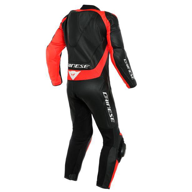 Dainese Assen 2 1Pc Perforated Suit Black Fluro Red