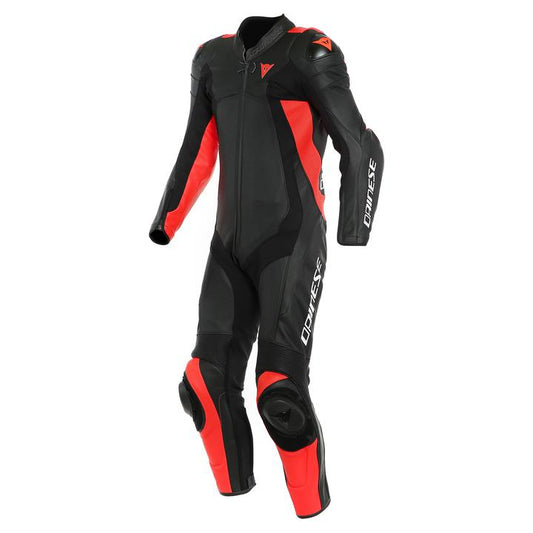 Dainese Assen 2 1-Piece Perforated Suit - Black Fluro Red