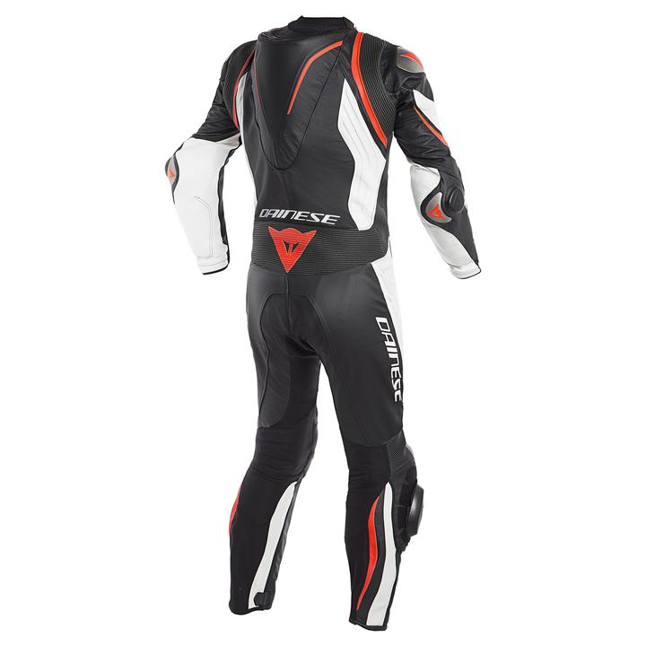 Dainese Kyalami 1-Piece Perforated Suit - Black / White Fluro Red