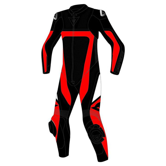 Dainese Gen-Z Junior 1-Piece Perforated Suit - Black Fluro Red Black