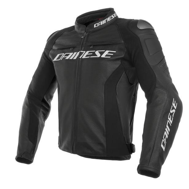 Dainese Racing 3 Perforated Leather Jacket - Black Black