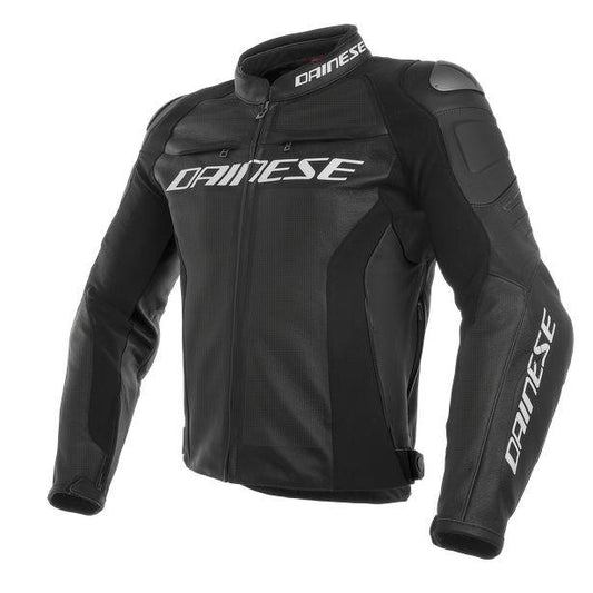 Dainese Racing 3 Perforated Leather Jacket - Black Black