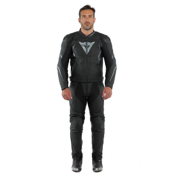 Dainese Avro 4 Leather Jacket - Black Matt Anthracite