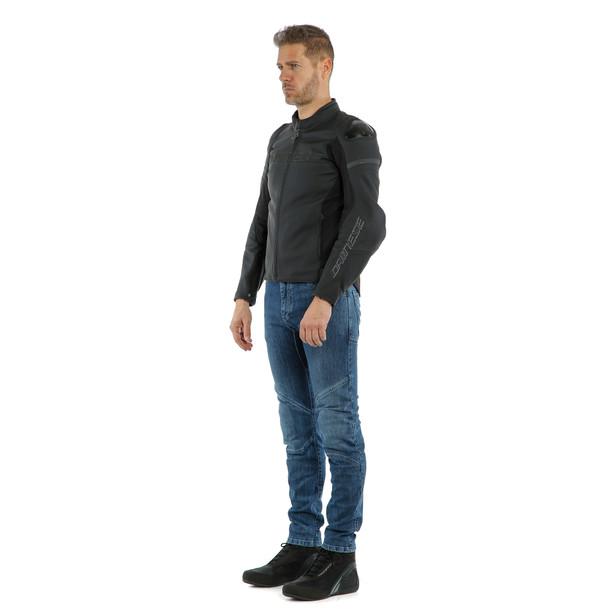 Dainese Agile Leather Jacket - Matt Black
