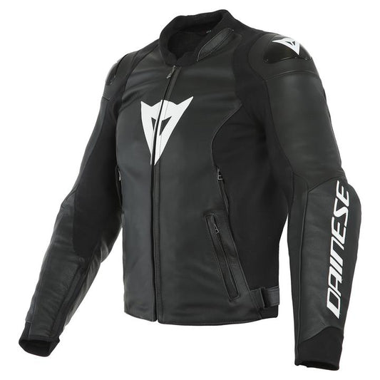 Dainese Sport Pro Leather Jacket - Black / White