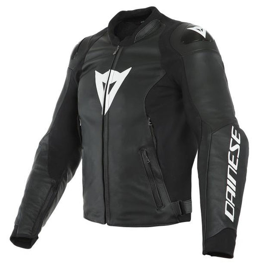Dainese Sport Pro Perforated Leather Jacket - Black / White