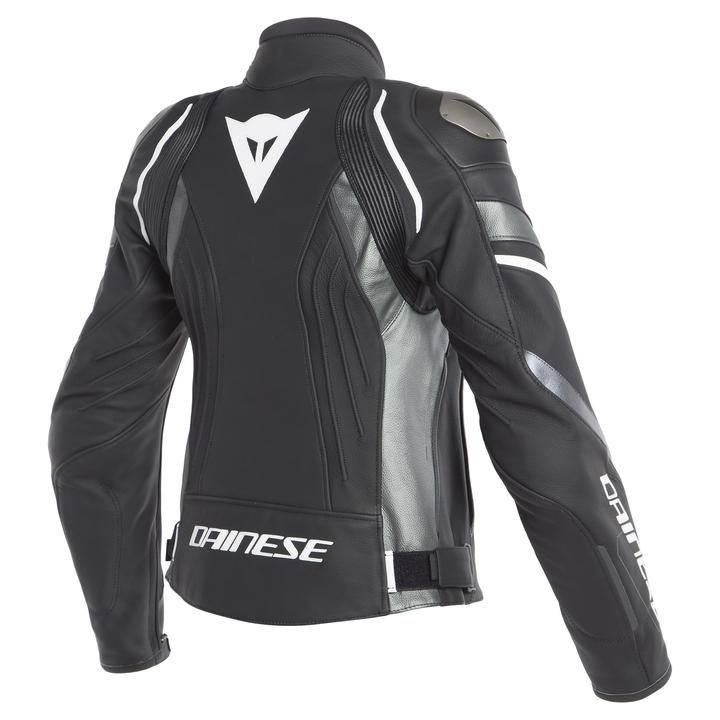 Dainese Avro 4 Women's Leather Jacket - Black Matt White
