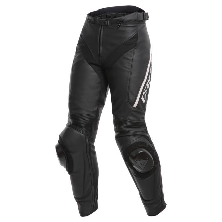 Dainese Delta 3 Women's Leather Pants - Black / White