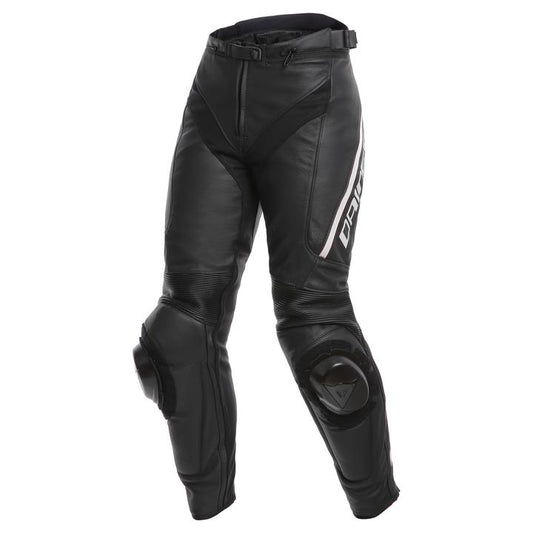 Dainese Delta 3 Women's Leather Pants - Black / White