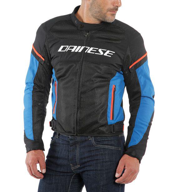 Dainese Air Frame D1 Textile Jacket - Black Light Blue Fluro Red