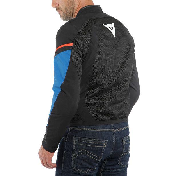 Dainese Air Frame D1 Textile Jacket - Black Light Blue Fluro Red
