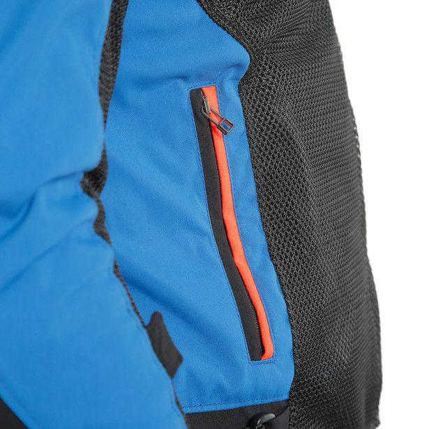Dainese Air Frame D1 Textile Jacket - Black Light Blue Fluro Red