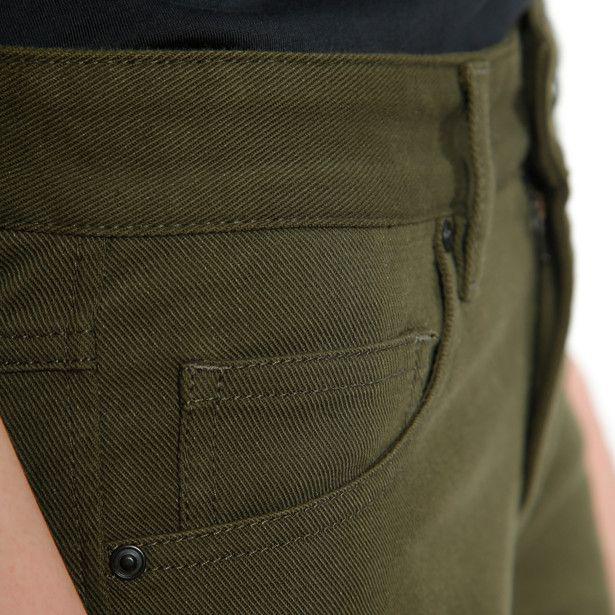 Dainese Casual Aramid Armoured Regular Women's Textile Pants - Olive Green