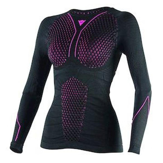 Dainese D-Core Thermo Women's Tee Ls - Black / Fuchsia