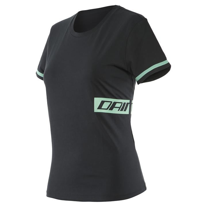 Dainese Casual Paddock Women's Tee - Black / Aqua