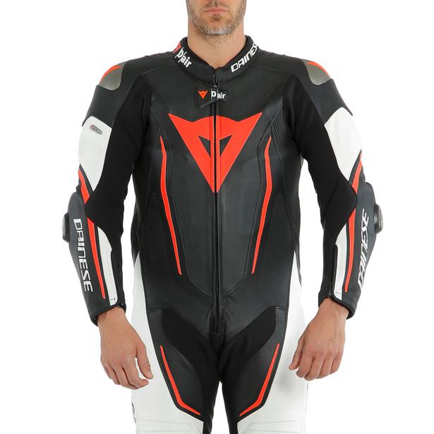 Dainese Misano 2 D-Air 1-Piece Perforated Airbag Suit - Black / White