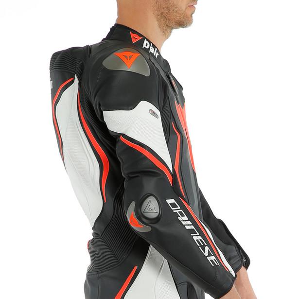 Dainese Misano 2 D-Air 1-Piece Perforated Airbag Suit - Black / White