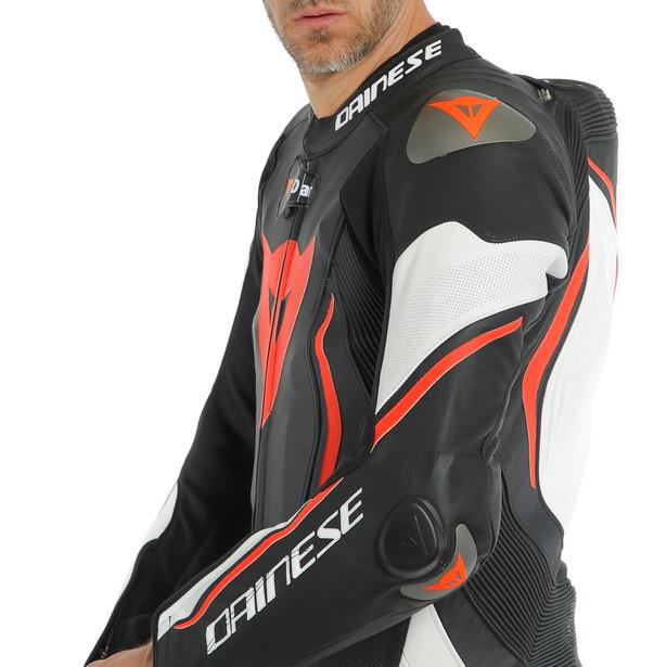 Dainese Misano 2 D-Air 1-Piece Perforated Airbag Suit - Black / White