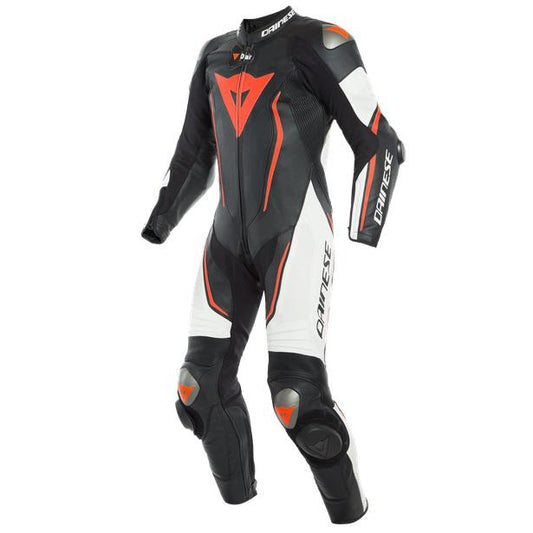 Dainese Misano 2 D-Air 1-Piece Perforated Airbag Suit - Black / White