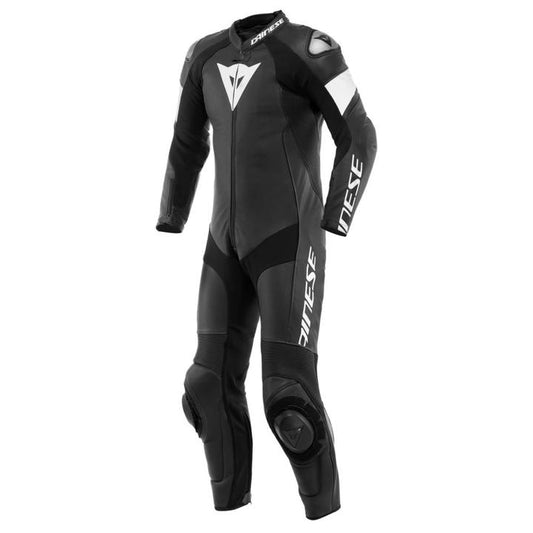 Dainese Tosa 1-Piece Perforated Leather Racing Suit - Black / White