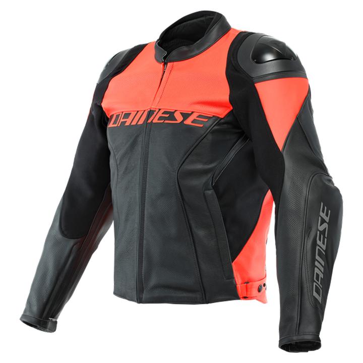 Dainese Racing 4 Perforated Leather Jacket Black Red