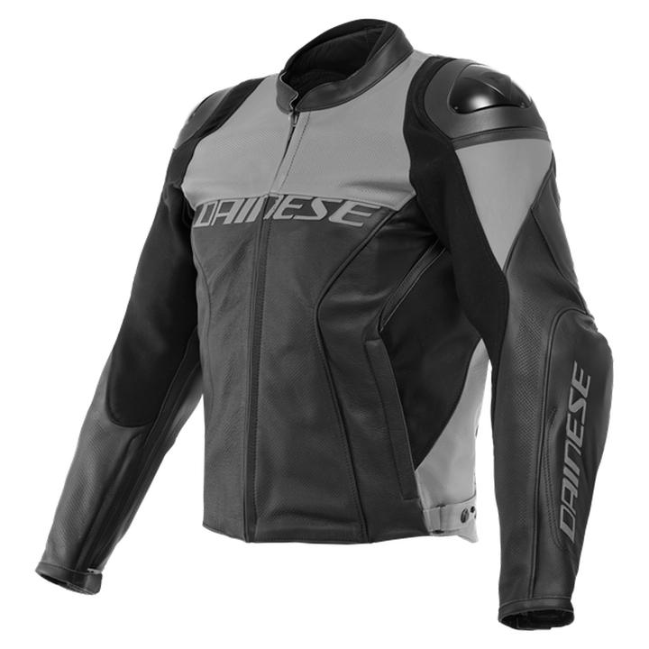 Dainese Racing 4 Perforated Leather Jacket - Black / Grey