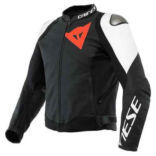 Dainese Sportiva Leather Jacket - Black / White