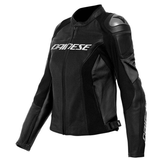 Dainese Racing 4 Women's Perforated Leather Jacket - Black