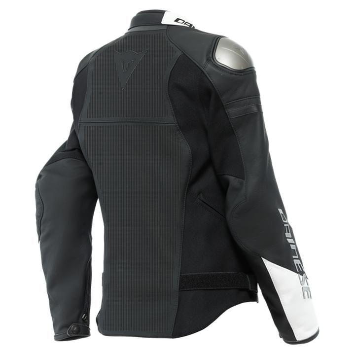 Dainese Rapida Women's Perforated Leather Jacket - Black / White