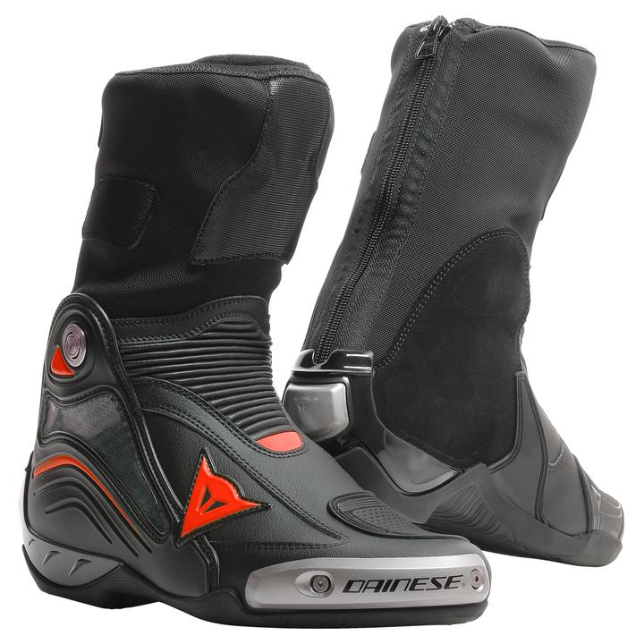 Dainese Axial D1 Boots Black Fluro Red