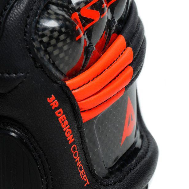 Dainese Druid 3 Gloves - Black Fluro Red